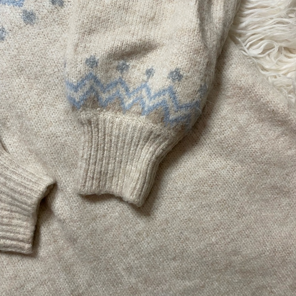 Anthropologie Puff-Sleeved Sweater Mini Dress - Picture 5 of 7